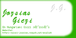 jozsias giczi business card